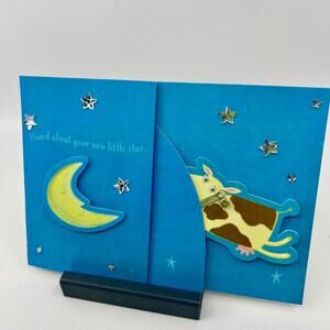Hallmark Congratulations Baby Greeting Card 'Bet Everyone's Over The Moon" NEW